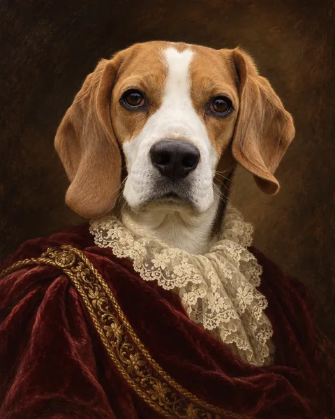 Illustrative royal portrait of the beagle